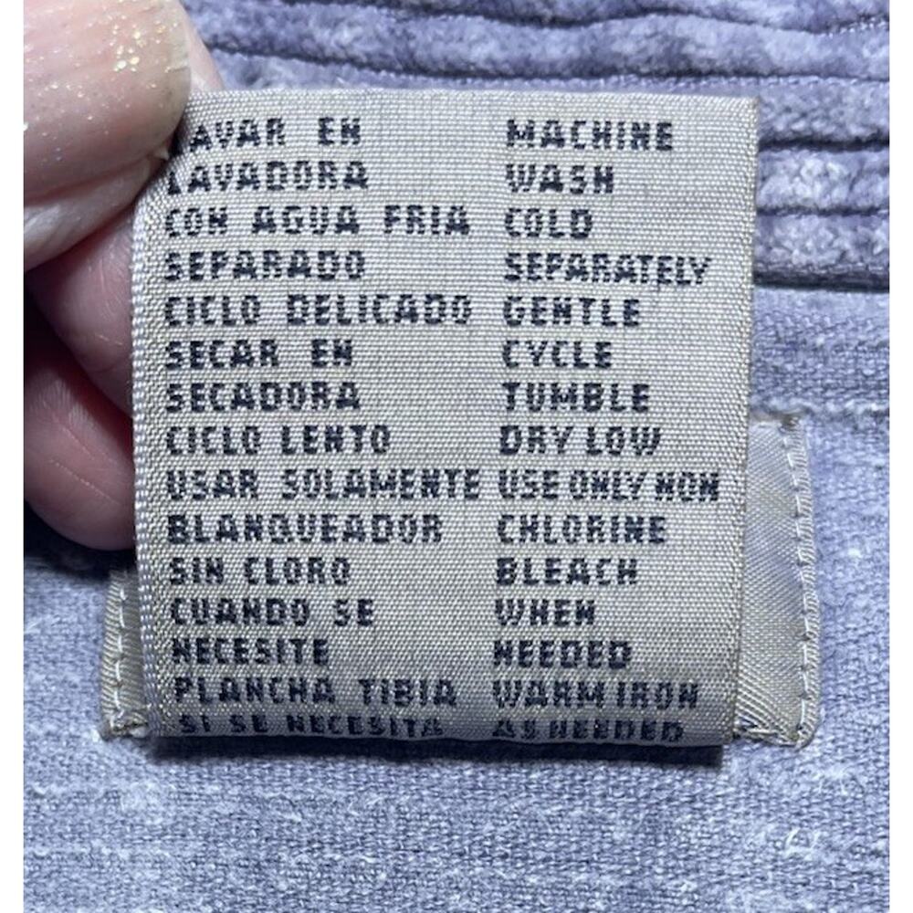 Vintage At Last & Co. Corduroy Shacket Adult L Gray Blue Button Up Long Sleeve - Picture 4 of 10